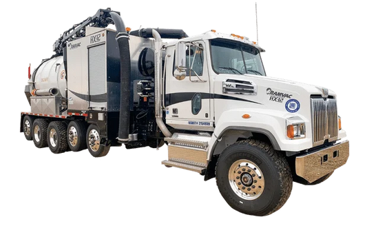 Unleash Power and Efficiency with the RAMVAC HX-12 Quint Axle Hydro Excavator Truck
